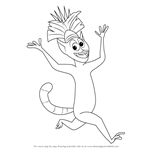 How to Draw King Julien from Madagascar