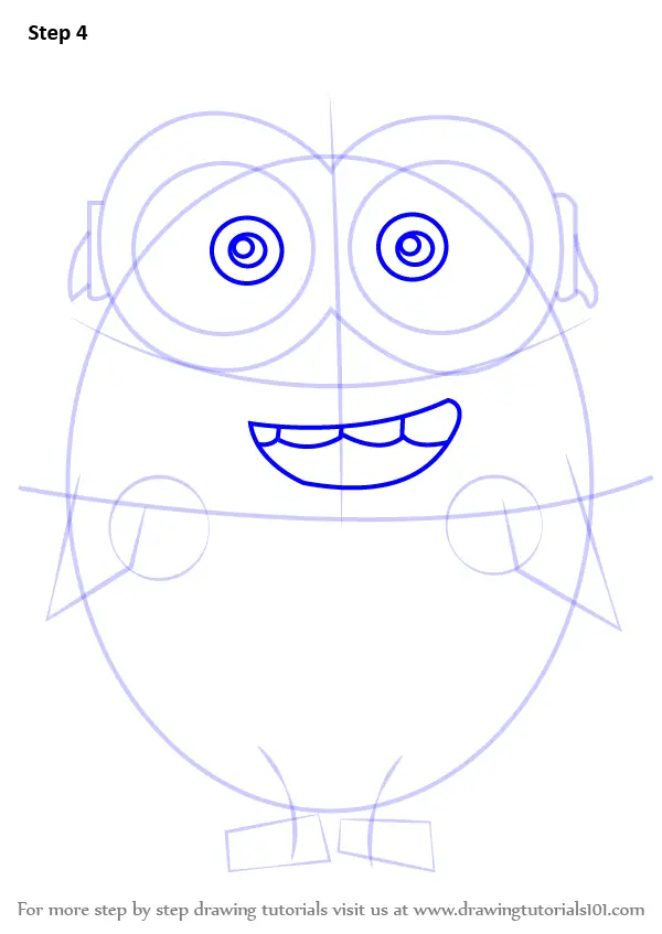 Step by Step How to Draw Bob from Minions : DrawingTutorials101.com