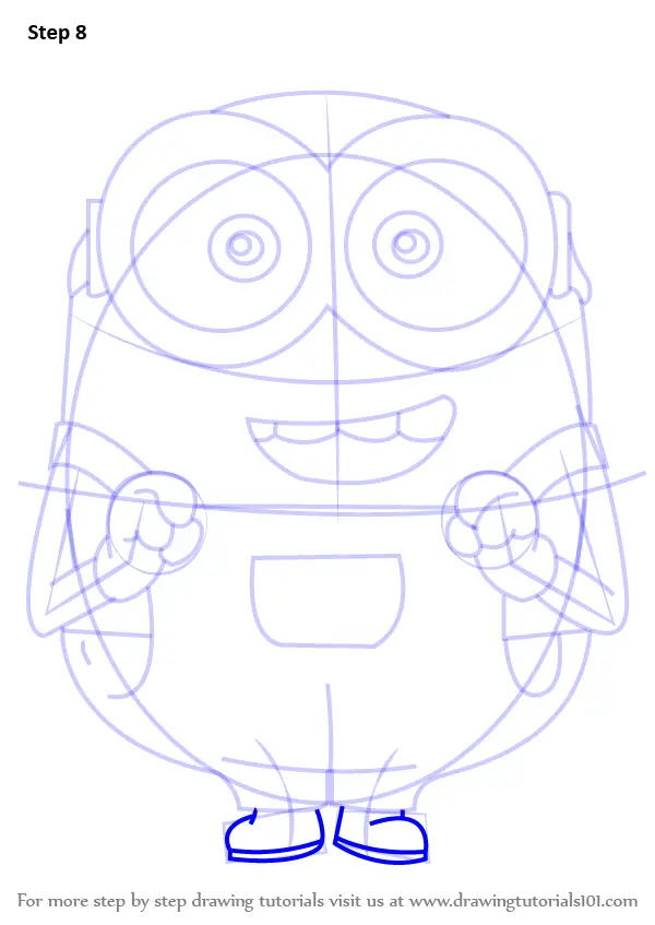 Step by Step How to Draw Bob from Minions