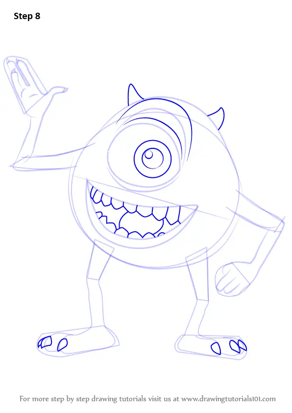 Learn How To Draw Michael Wazowski From Monsters Inc Monsters Inc