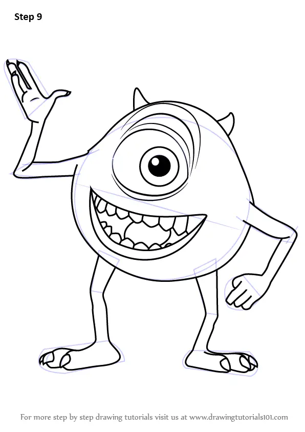 Learn How to Draw Michael Wazowski from Monsters, Inc. (Monsters, Inc