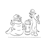How to Draw Smitty and Needleman from Monsters, Inc