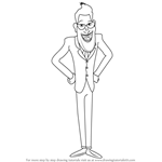How to Draw President Hathaway from Monsters vs. Aliens