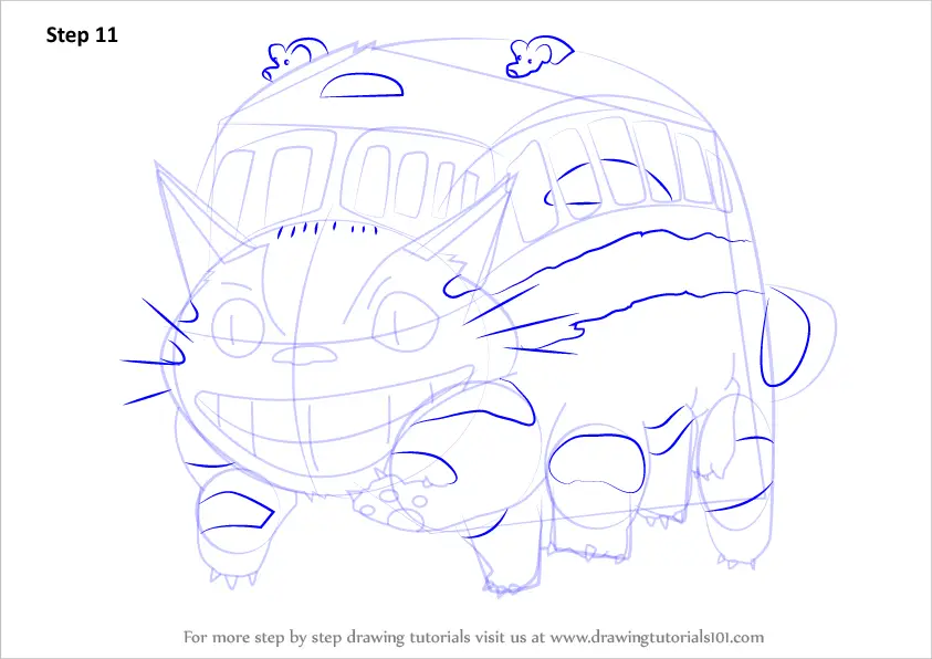 Learn How to Draw Catbus from My Neighbor Totoro (My Neighbor Totoro