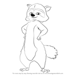 How to Draw RJ from Over the Hedge