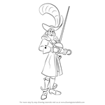 How to Draw Captain Hook from Peter Pan