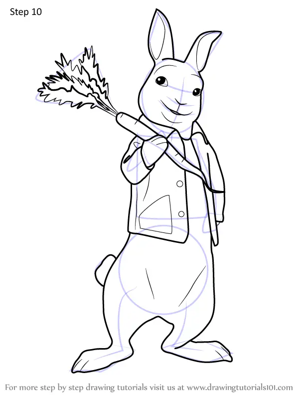 Learn How to Draw Peter Rabbit from Peter Rabbit (Peter Rabbit) Step by