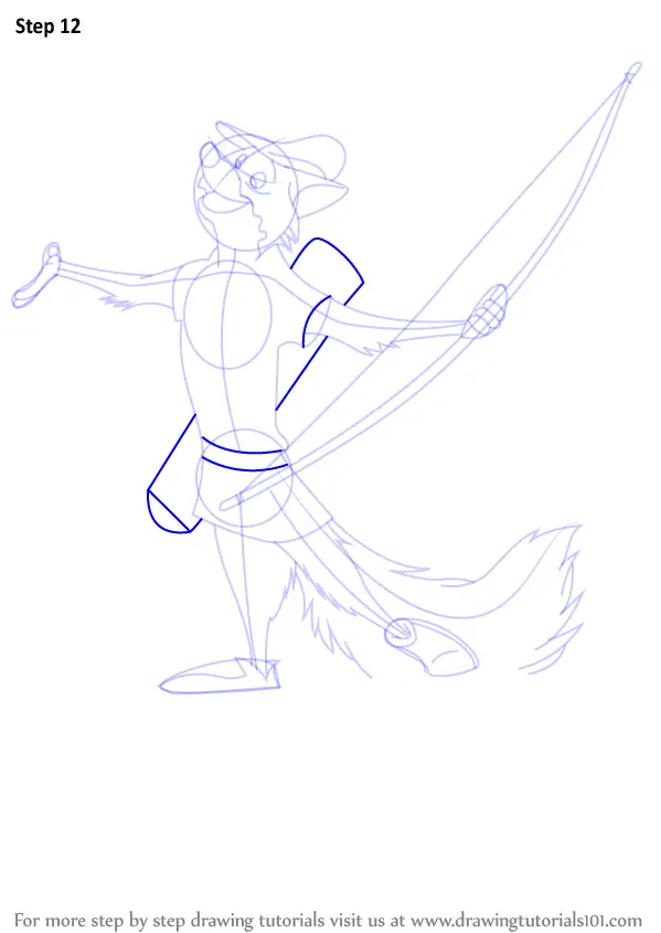 Learn How to Draw Robin The Fox from Robin Hood (Robin Hood) Step by
