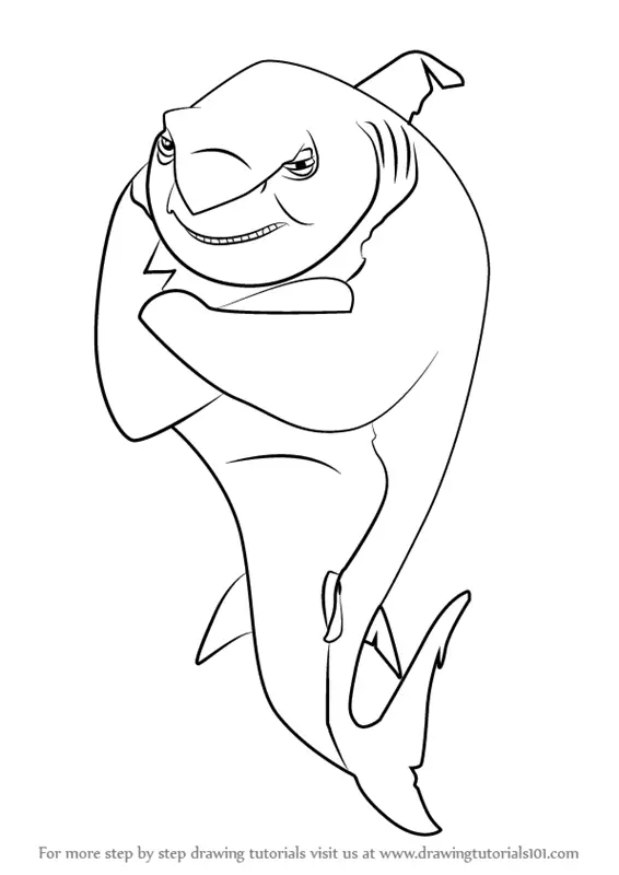 frankie coloring pages for children shark tale