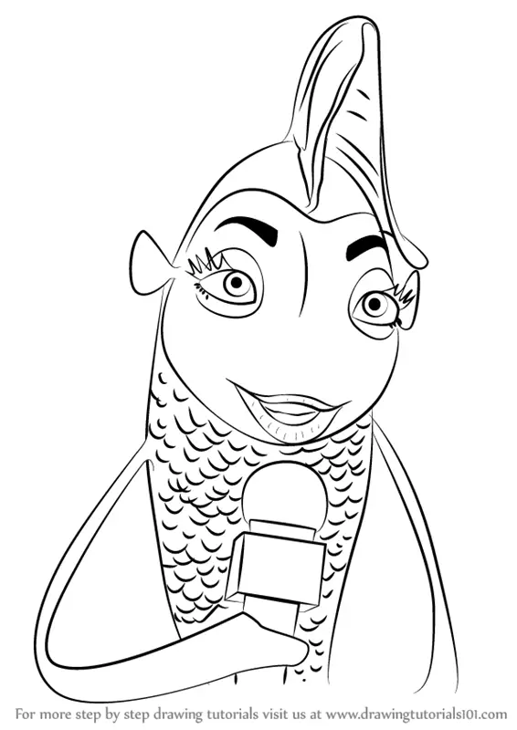 oscar coloring pages printable shark tale