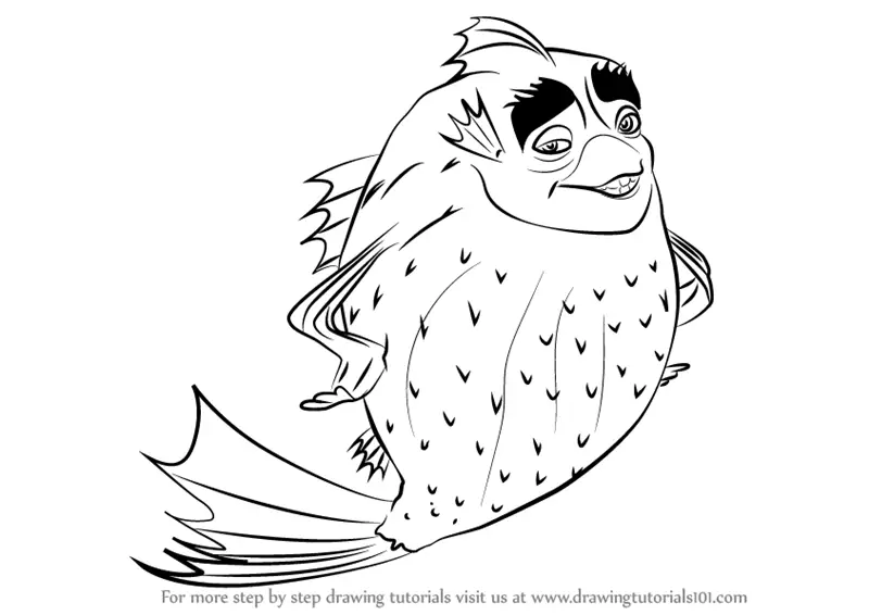 sykes coloring page high quality shark tale