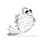 How to Draw Sykes from Shark Tale