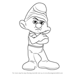 How to Draw Grouchy Smurf from Smurfs - The Lost Village
