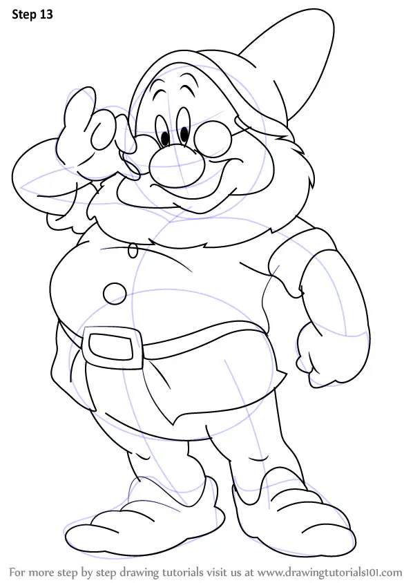 Learn How To Draw Doc Dwarf From Snow White And The Seven Dwarfs Snow White And The Seven 