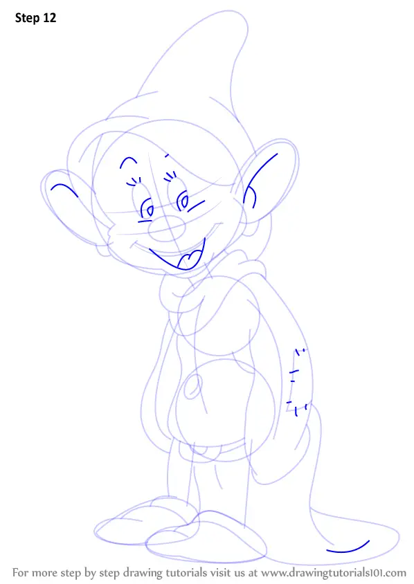 Learn How To Draw Dopey Dwarf From Snow White And The Seven Dwarfs Snow White And The Seven 
