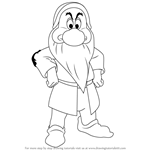 How to Draw Grumpy Dwarf from Snow White and the Seven Dwarfs