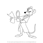 How to Draw Basil of Baker Street from The Great Mouse Detective