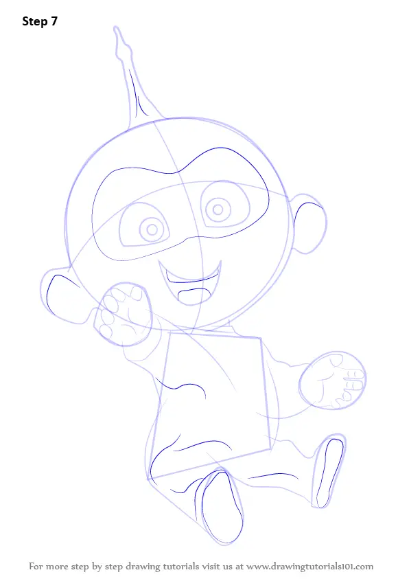 How To Draw Jack Jack Parr From The Incredibles The Incredibles Step By Step
