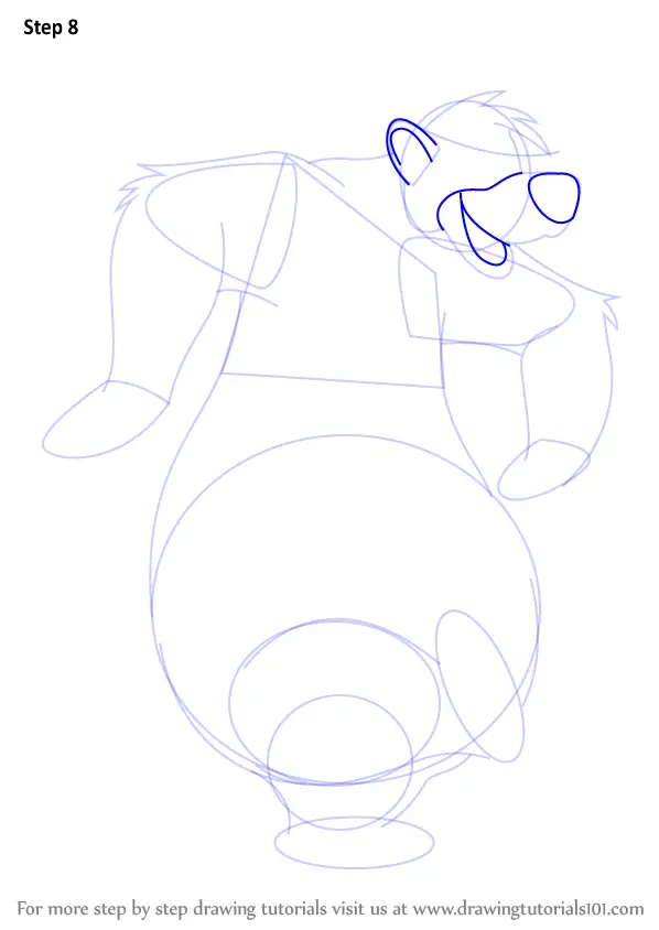 Learn How to Draw Baloo from The Jungle Book (The Jungle Book) Step by