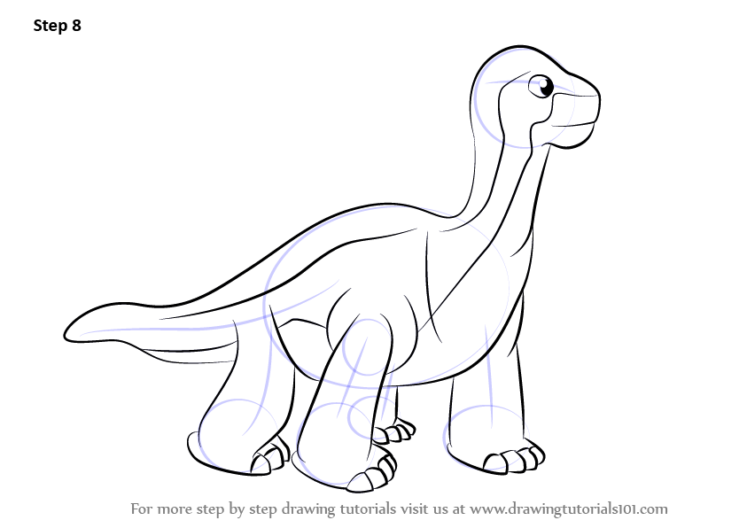 Step by Step How to Draw Shorty from The Land Before Time ...