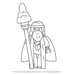 How to Draw Vitruvius from The Lego Movie
