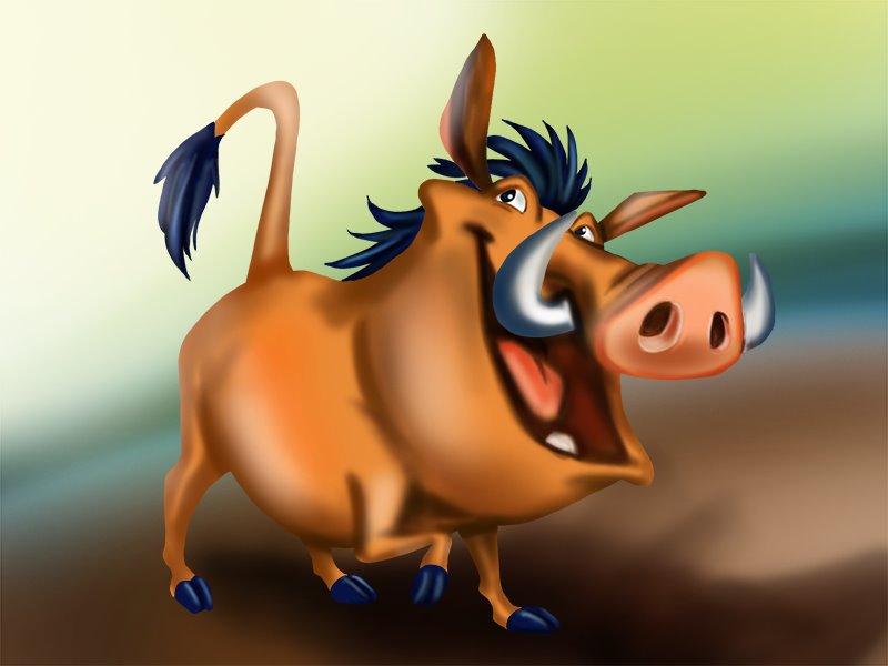 Learn How to Draw Pumba from The Lion King (The Lion King) Step by Step