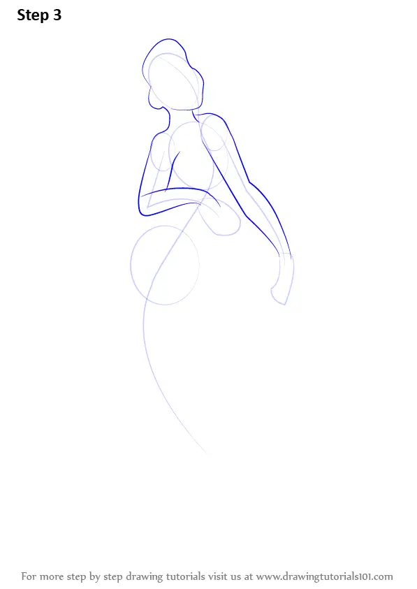 how to draw ariel step by step full body