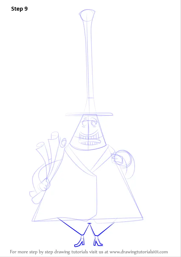 Learn How to Draw Mayor of Halloween Town from The Nightmare Before