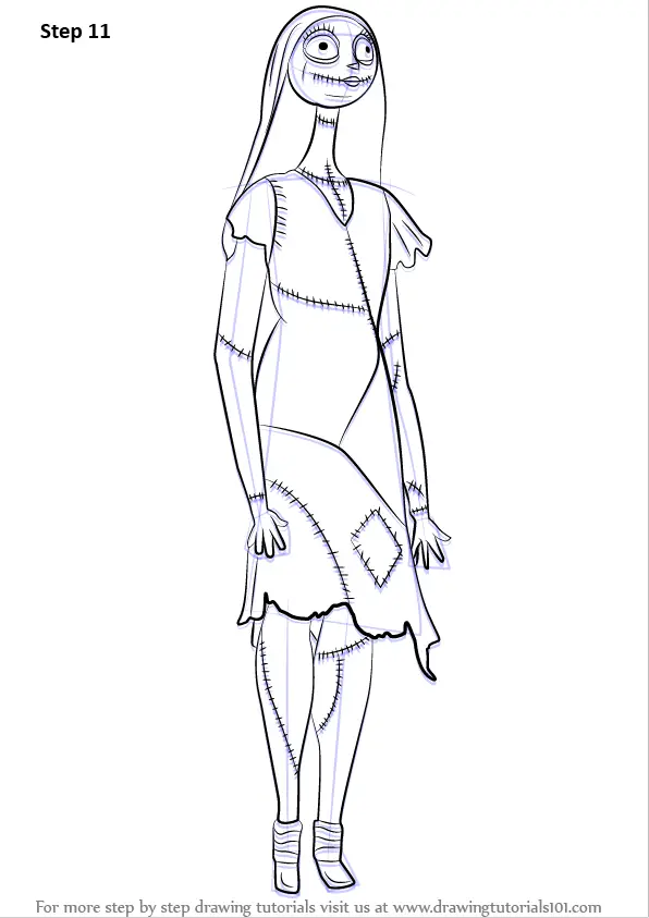 Learn How to Draw Sally from The Nightmare Before Christmas (The