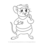 How to Draw Bernard from The Rescuers
