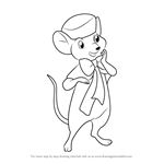 How to Draw Miss Bianca from The Rescuers
