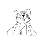 How to Draw Mr. Chairman from The Rescuers