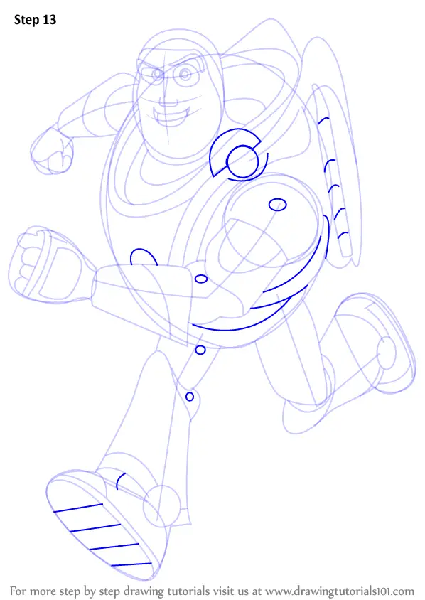 Learn How to Draw Buzz Lightyear from Toy Story (Toy Story) Step by