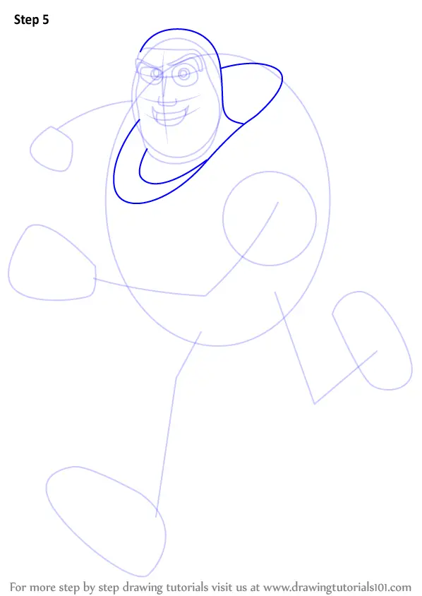 Learn How to Draw Buzz Lightyear from Toy Story (Toy Story) Step by