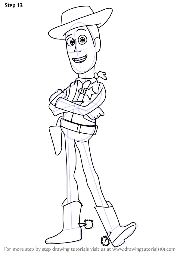 Learn How to Draw Sheriff Woody from Toy Story (Toy Story) Step by Step