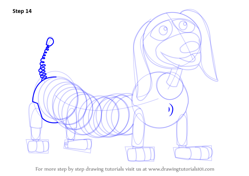 Learn How to Draw Slinky Dog from Toy Story (Toy Story) Step by Step