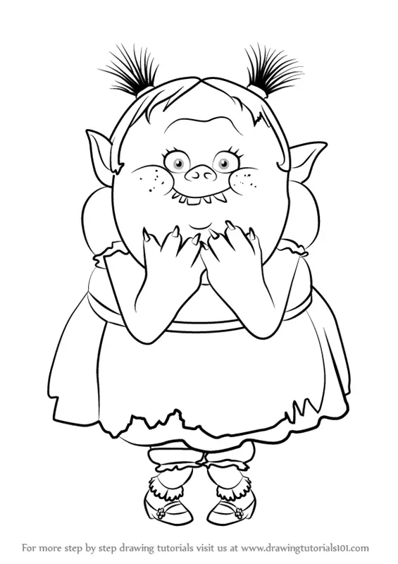 Learn How to Draw Bridget from Trolls (Trolls) Step by Step : Drawing ...