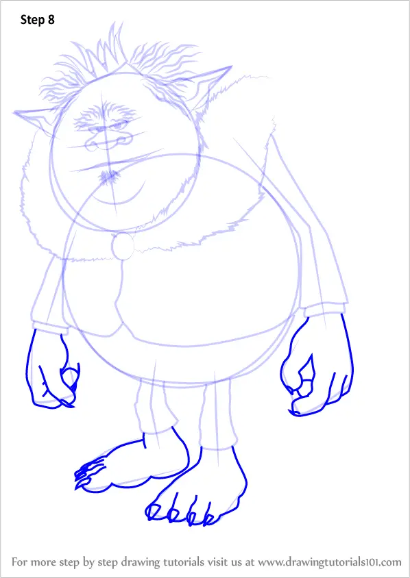 Learn How to Draw King Gristle from Trolls (Trolls) Step by Step