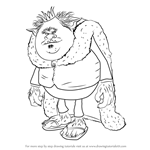 How to Draw King Gristle from Trolls printable step by step drawing ...