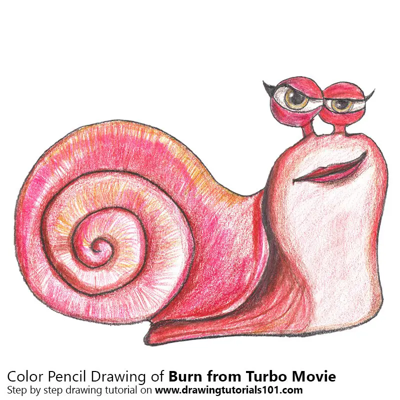 Burn from Turbo Movie Color Pencil Drawing