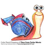 How to Draw Theo from Turbo Movie