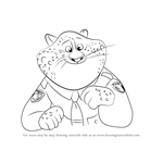 How to Draw Benjamin Clawhauser from Zootopia