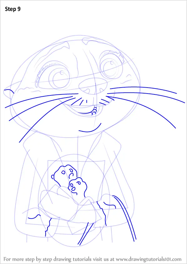 Learn How to Draw Mrs. Otterton from Zootopia (Zootopia) Step by Step