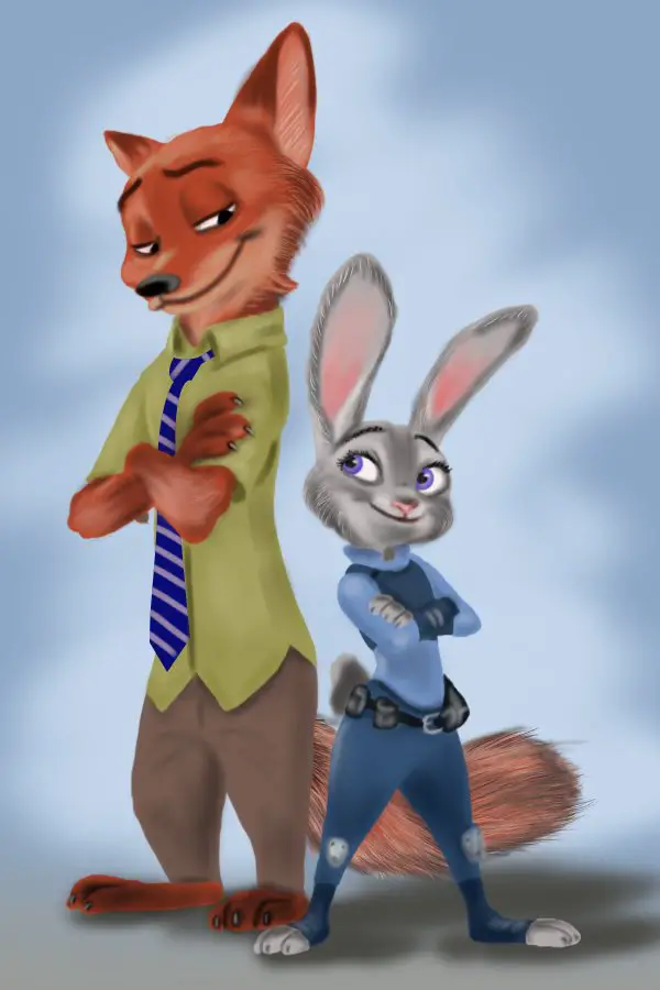 Learn How to Draw Nick Wilde and Judy Hopps from Zootopia (Zootopia ...