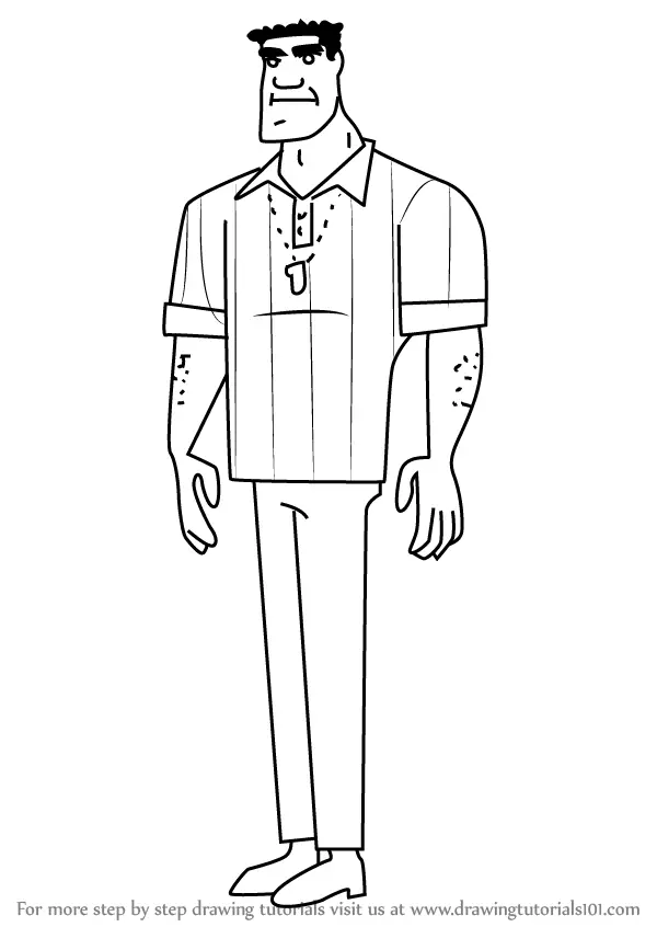 Learn How to Draw Coach Halder from 6teen (6teen) Step by Step ...