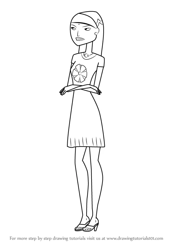 Learn How to Draw Mandy from 6teen (6teen) Step by Step : Drawing Tutorials