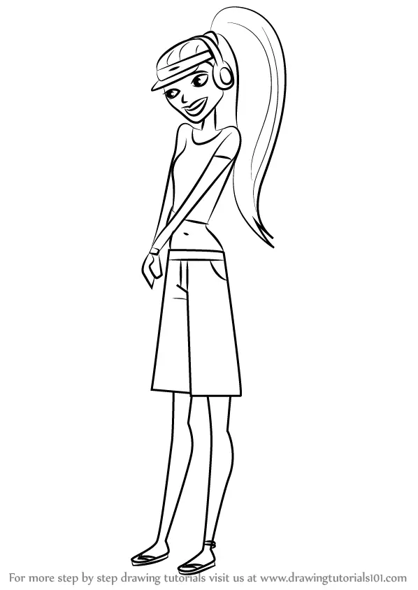 Step by Step How to Draw Starr from 6teen : DrawingTutorials101.com
