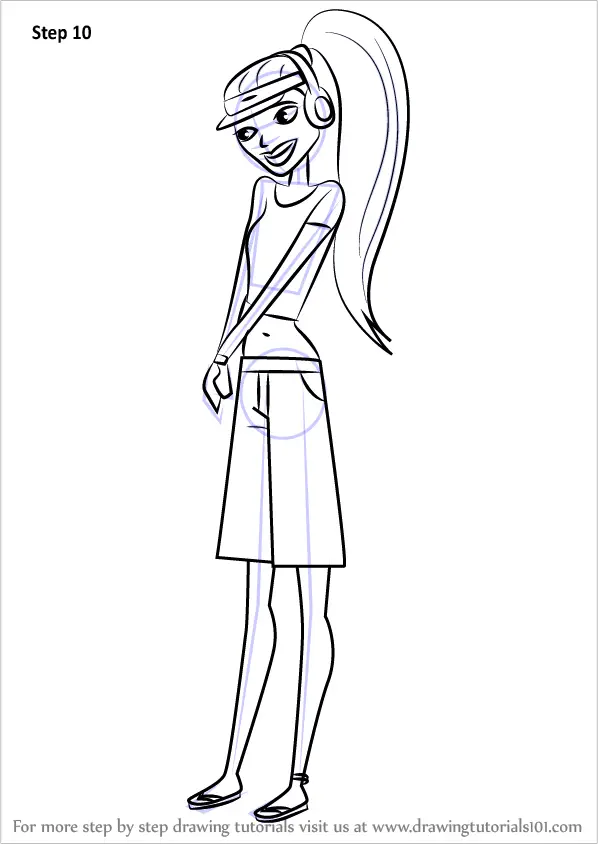 Step by Step How to Draw Starr from 6teen : DrawingTutorials101.com