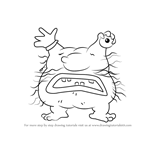How to Draw Horvak from Aaahh!!! Real Monsters