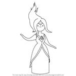 How to Draw Flame Princess from Adventure Time